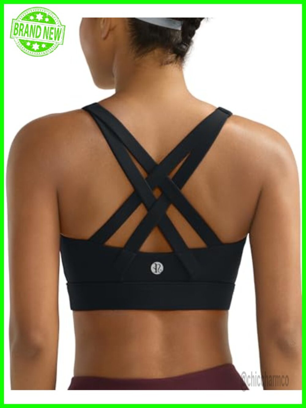 RUNNING GIRL Women's Sports Bra High Support Strappy Racerback